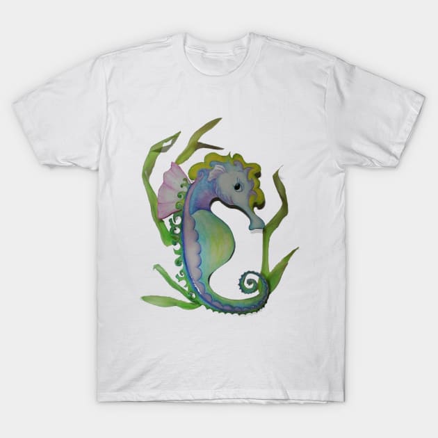 I hiccup, my seahorse T-Shirt by Virginia Picón